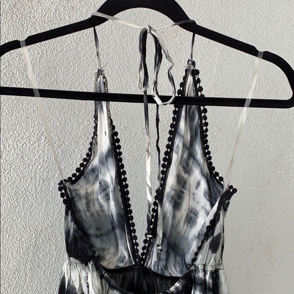 {Audrey 3 + 1}Sz S Black/White Tie Dye Romper - Picture 7 of 8